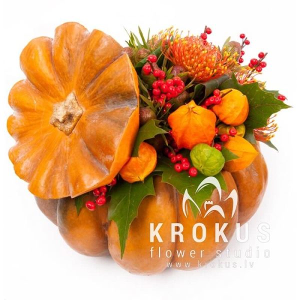 Kompozīcija ķirbī - Rudens