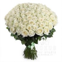 White roses 70cm XXL