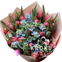 Peony tulips with oxypetalum