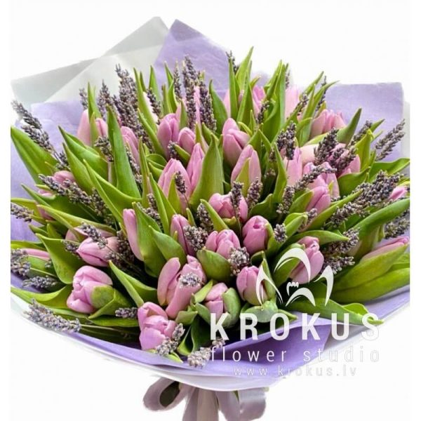 Lavandas tulpes ar lavandu