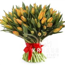 Bouquet of orange tulips