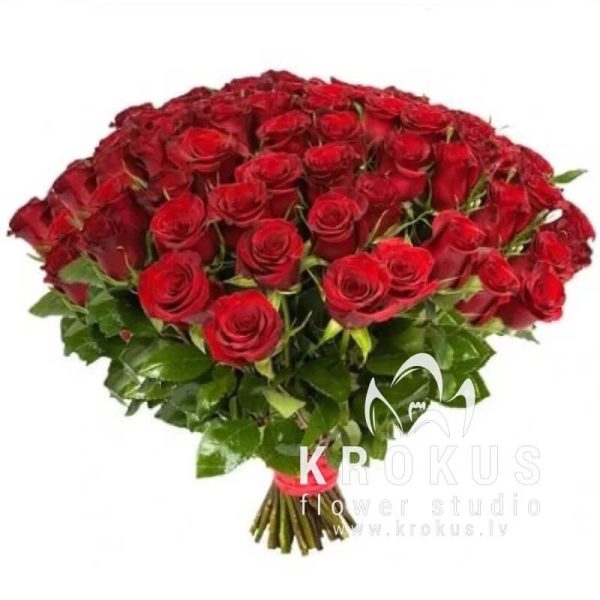 Красные розы 50см