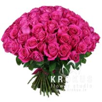 Rozā rozes 50cm